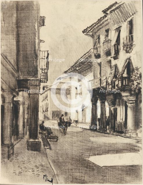 Calle Mayor Alcalá, c. 1903. Creator: Joseph J Pennell.