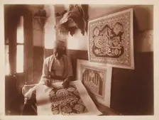 Calligrapher at work, c1910s. Creator: Lehnert & Landrock