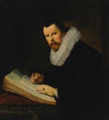 Calligrapher Lieven Willemsz van Coppenol, copy after Rembrandt, 1893. Creator: Hanna Ronnberg
