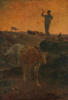 Calling the Cows Home, ca. 1872. Creator: Jean Francois Millet