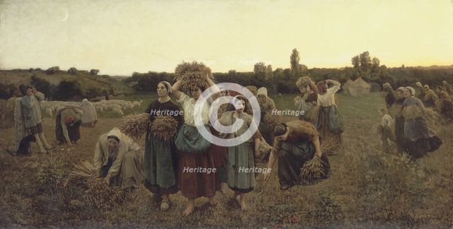 Calling in the Gleaners, 1859. Artist: Breton, Jules (1827-1906)