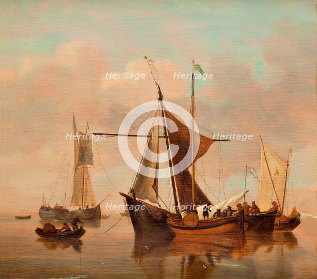 Calm Water with Ships, 1750-1800. Creator: Unknown.
