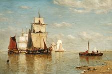 Calm at the Mouth of the Scheldt, 1868. Creator: Paul Jean Clays