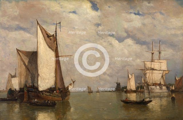 Calm before the Storm at Dordrecht, 1876. Creator: Paul Jean Clays.