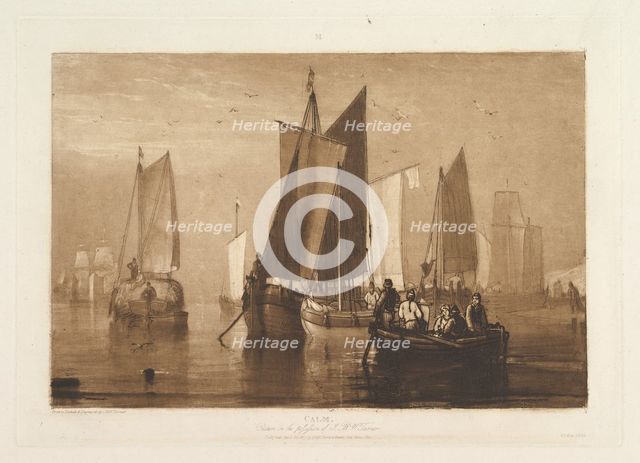 Calm (Liber Studiorum, part IX, plate 44), April 23, 1812. Creator: JMW Turner.