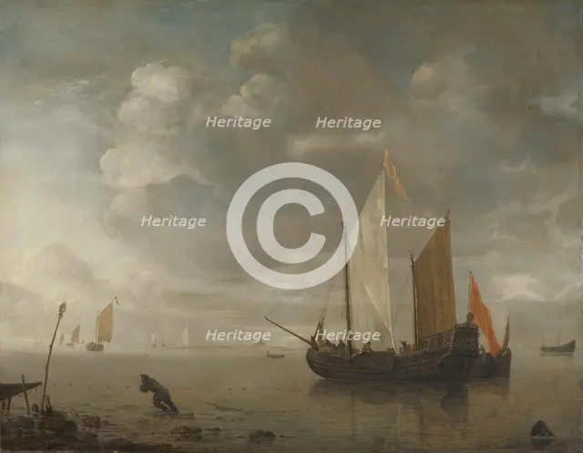 Calm Sea, 1650-1676. Creator: Hendrick Jacobsz Dubbels.