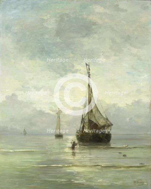 Calm sea, 1860-1900.  Creator: Hendrik Willem Mesdag.