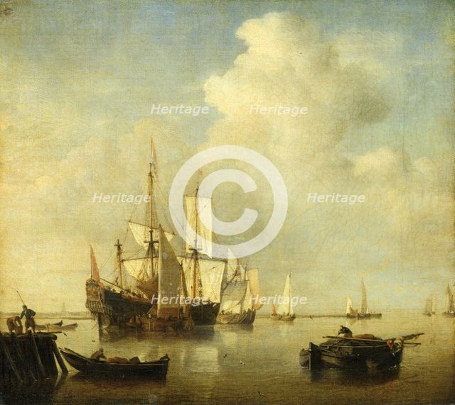 Calm Sea, c1660. Creator: Willem van de Velde the Younger.