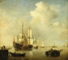 Calm Sea, c1660. Creator: Willem van de Velde the Younger