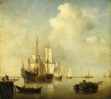 Calm Sea, c1660. Creator: Willem van de Velde the Younger