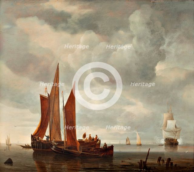 Calm Sea with Ships, 17th century?. Creator: Unknown.