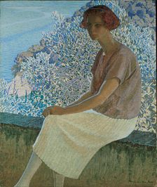 Calma argentea. Portrait of Alma Fidora, 1922. Creator: Guerello, Domenico (1891-1931)