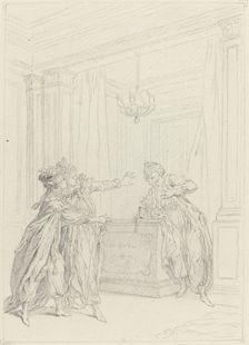 Calmine, quel objet vient Effrayer ma vue?. Creator: Hubert Francois Gravelot
