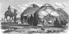 Calmuck encampment; A Journey on the Volga 1875. Creator: Nicholas Rowe