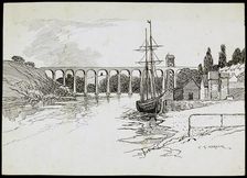 Calstock Viaduct, Cornwall, c1907-c1943. Artist: Charles George Harper
