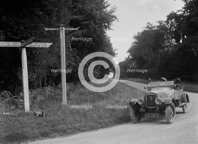Calthorpe 4-seater tourer, Broadway Hill, Worcestershire, c1920s. Artist: Bill Brunell.