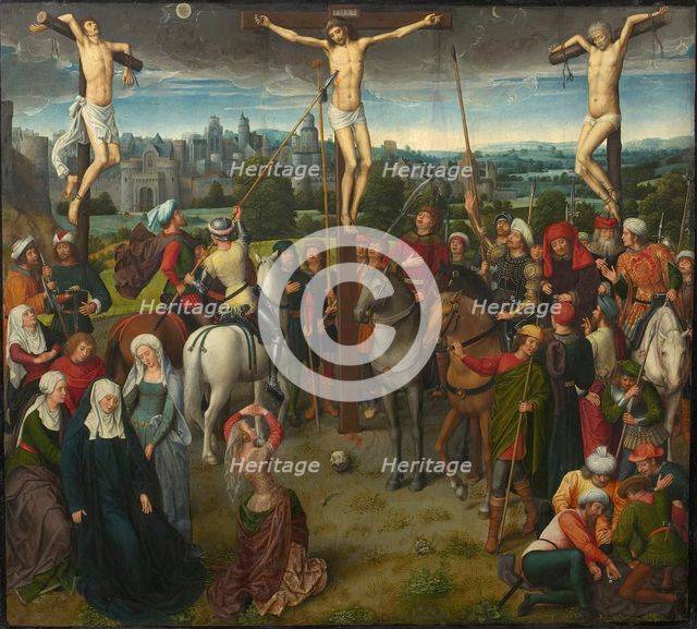 Calvary Triptych, central panel, 1480s. Creator: Memling, Hans, (workshop of)  .