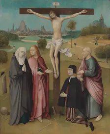 Calvary with Donor, 1480-1485. Creator: Bosch; Hieronymus (c. 1450-1516)
