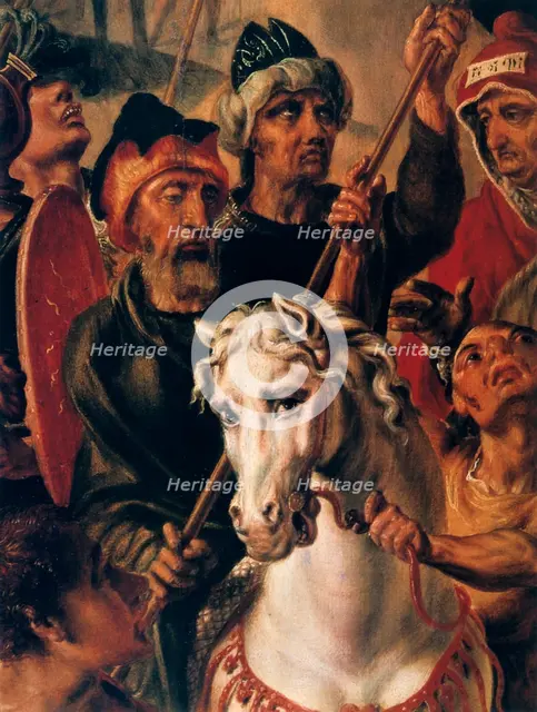 'Calvary', detail from centre panel, 1545-1550. Artist: Maerten van Heemskerck
