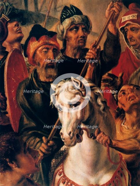'Calvary', detail from centre panel, 1545-1550. Artist: Maerten van Heemskerck