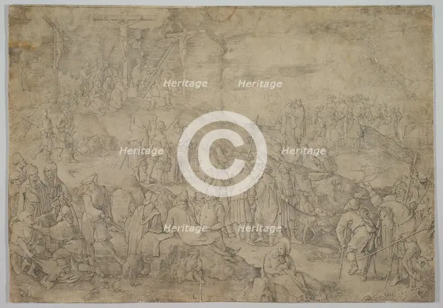 Calvary (Golgotha), 1517. Creator: Lucas van Leyden.