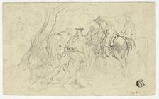Calvarymen Beside Tree, n.d. Creator: John Frederick Tayler