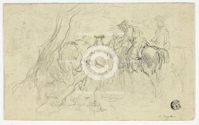 Calvarymen Beside Tree, n.d. Creator: John Frederick Tayler.