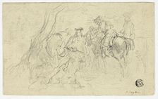 Calvarymen Beside Tree, n.d. Creator: John Frederick Tayler