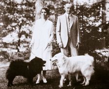 Calvin Coolidge, 30th President of the United States, and his wife, 1920s or early 1930s. Creator: Unknown