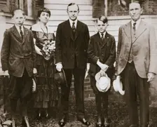 Calvin Coolidge, American politician, with his father, wife, and sons, 1920. Creator: Unknown
