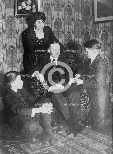 Calvin Coolidge & family, between c1915 and c1920. Creator: Bain News Service.