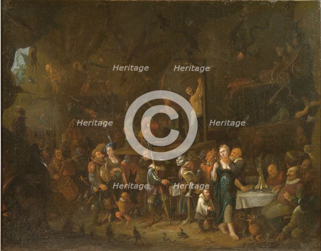Calvin in Hell, um 1700.