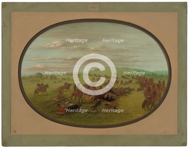 Camanchees Moving, 1861/1869. Creator: George Catlin.