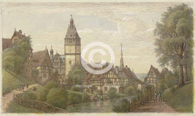 Camberg in the green valley, c19th century. Creator: Peter Becker.
