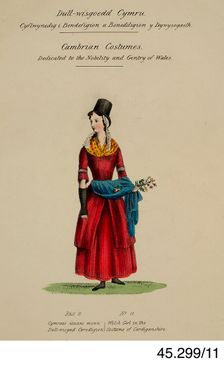 Cambrian Costumes series No. 11 , 19th century. Creator: Lady Llanover