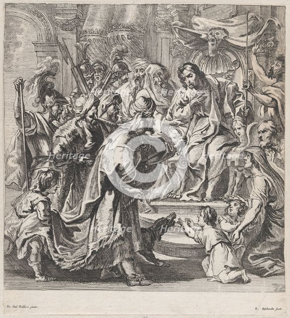 Cambyses punishing the unjust judge Sisamnes, ca. 1630-80., ca. 1630-80. Creator: Remoldus Eynhoudts.