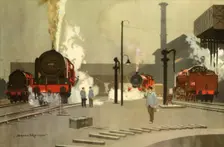 Camden Town Engine Sheds, c. 1935 (1945). Creator: Norman Wilkinson