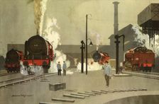 Camden Town Engine Sheds, c. 1935 (1945). Creator: Norman Wilkinson
