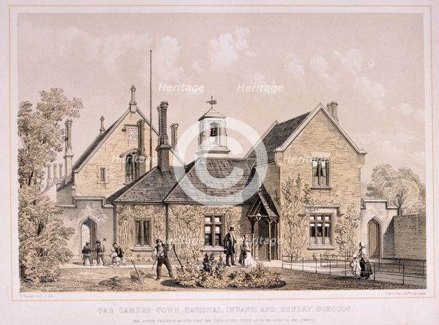 Camden Town Sunday School, London, c1870. Artist: E Walker