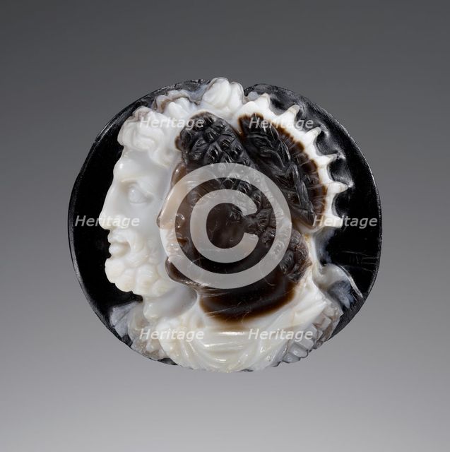 Cameo;Cameo with a Ptolemaic King and Zeus Ammon, 2nd century B.C. Creator: Unknown.