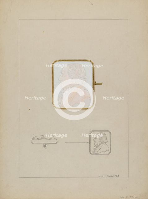 Cameo Brooch, 1936. Creator: Marie Famularo.