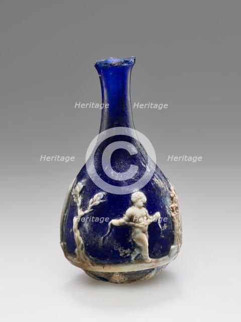 Cameo Glass Flask, 25 B.C.-A.D. 25. Creator: Unknown.