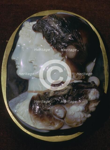 Cameo of the Egyptian ruler Ptolemy II and his wife, 3rd century BC Artist: Unknown