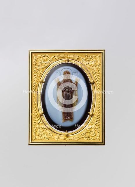 Cameo of the Virgin and Child, Byzantine, ca. 1050-1100 (cameo); ca. 1800 (frame). Creators: Adrien Jean Maximilien Vachette, Unknown.