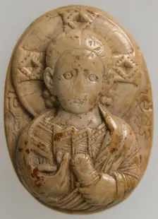 Cameo with Christ Emmanuel, Byzantine, 1200-1400. Creator: Unknown