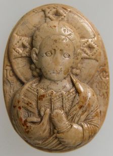 Cameo with Christ Emmanuel, Byzantine, 1200-1400. Creator: Unknown