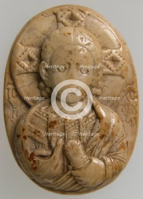 Cameo with Christ Emmanuel, Byzantine, 1200-1400. Creator: Unknown.