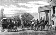 Camel-carriage used by the Lieutenant-Governor of the Punjaub, 1864. Creator: Unknown