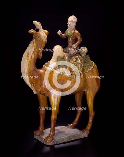 Camel and Rider, Tang dynasty (618-907 A.D.), first half of 8th century. Creator: Unknown.