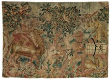 Camel Riders, presumably from a Wild Man series, Flanders, 1475/1510. Creator: Unknown